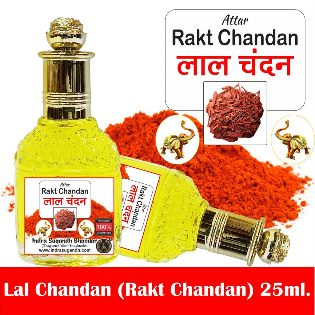 Lal Chandan Real Pure Rakta Sandalwood Red Combination Perfume 24 Hours 25ml Rollon Pack