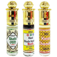 SHAHI OUD, MUSK & KESAR CHANDAN 6ml Rollon 3 Pc. Combo Pack