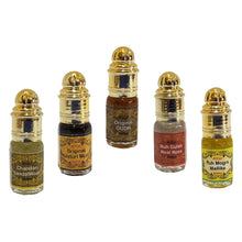 Combo of Natural Chandan/Sandalwood, Kasturi, Oudh, Gulab, Mogra 3ml Rollon 5 Pc. Combo Pack