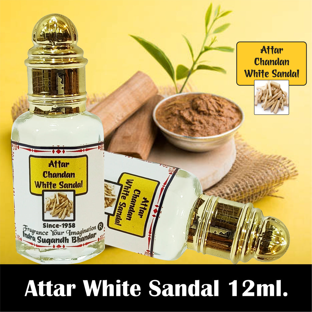 White Sandal|Chandan 12ml Rollon Pack – Indra Sugandh Bhandar