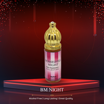 BM NIGHT Perfume For Men Non-Alcoholic Fragrance 8ml Roll On Pack ||  Jasmine, Black Currant, Vanilla