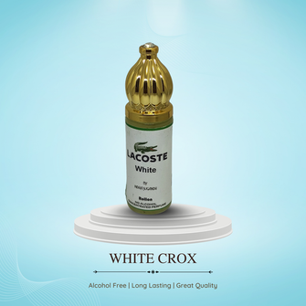 WHITE CROX Perfume For Men Non-Alcoholic Fragrance 8ml Roll On Pack ||  Grapefruit, Ylang-Ylang, Cedarwood