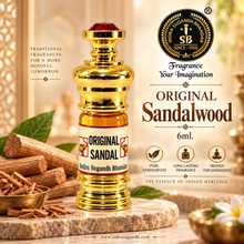 Original Pure Sandalwood Chandan Attar for Men & Women – Alcohol-Free Sandalwood Perfume Oil | Long-Lasting Woody Fragrance | 12ml Salai Fancy Pack