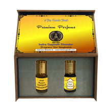 Worlds Best Shahi Mysore Sandal and Shahi Oud Alcohol Free 48 Hours 3ml Rollon 2 Piece Combo Wooden Box Pack