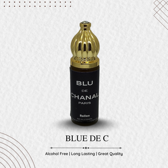 BLUE DE C Perfume For Men Non-Alcoholic Fragrance 8ml Roll On Pack ||  Grapefruit, Incense, Cedar