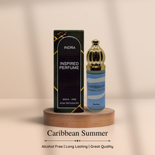 CARIBBEAN SUMMER Perfume For Men Non-Alcoholic Fragrance 8ml Roll On Pack ||  Coconut, Pineapple, Sea Blue