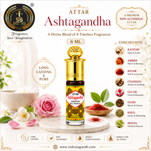 Astgandha Attar  – Alcohol-Free Perfume Oil | Traditional Kasturi, Amber, Kesar, Chandan, Gulab, Oudh & Hina Fragrance