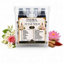 Attar Spray For Pooja 10ml x 16pc Set Total 160ml 100% Alcohol Free Attar Perfume For Pooja, Worship, Namaz or Personal Use/Long Lasting Natural Perfume/ 0% Alcohol