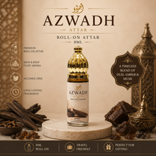 Azwadh Perfume For Men Non-Alcoholic Fragrance 8ml Roll On Pack || Bergamot, Rose, Oud