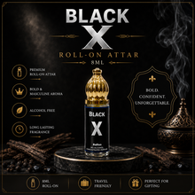 Black X Perfume For Men Non-Alcoholic Fragrance 8ml Roll On Pack || Lemon, Cinnamon, Patchouli