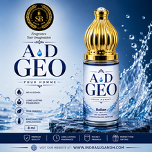 A D GEO Perfume For Men Non-Alcoholic Fragrance 8ml Roll On Pack ||  Bergamot, Marine, Jasmine
