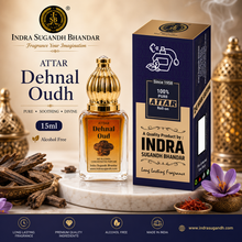 Shahi Dehnal Oudh Attar for Men & Women – Alcohol-Free Concentrated Oudh Perfume Oil | Long-Lasting Woody Fragrance | 15ml Roll-On Fancy Pack