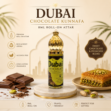 Dubai Kunafa Chocolate Perfume For Men Non-Alcoholic Fragrance 8ml Roll On Pack || Pistachio, Chocolate, Vanilla