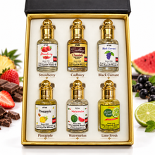 Fruity Bliss Attar Combo for Men & Women – 6-Piece Fruity Fragrance Ittar Gift Set | Strawberry, Chocolate Musk, Lime Fresh, Watermelon, Pineapple & Black Currant | Alcohol-Free Perfume Oils | 6 x 12ml Roll-On | 72ml Pack