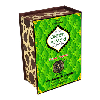 Green Ajmeri Mild ittar Fragrance & Strong 12ml Rollon Gift Box Pack