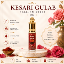 Kesari Gulab Perfume For Men Non-Alcoholic Fragrance 6ml Roll On Pack || Saffron, Rose, Sandalwood, Amber & Musk