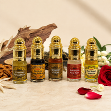 Natural Attar Gift Set Sandal Kasturi Oudh Rose Mogra