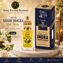 Shahi Mogra Attar for Men & Women – Alcohol-Free Concentrated Mogra Perfume Oil | Long-Lasting Floral Fragrance | 15ml Roll-On Fancy Pack