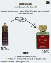 BR 540 Perfume For Men Non-Alcoholic Fragrance 8ml Roll On Pack ||  Saffron, Amberwood, Cedar