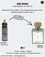 NO 5 Perfume For Men Non-Alcoholic Fragrance 8ml Roll On Pack ||  Aldehydes, Jasmine, Sandalwood
