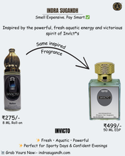 INVICIOUS Perfume For Men Non-Alcoholic Fragrance 8ml Roll On Pack ||  Grapefruit, Marine Notes, Guaiac Wood