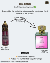 BM NIGHT Perfume For Men Non-Alcoholic Fragrance 8ml Roll On Pack ||  Jasmine, Black Currant, Vanilla