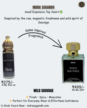 WILD SOUVAGE Perfume For Men Non-Alcoholic Fragrance 8ml Roll On Pack ||  Bergamot, Sichuan Pepper, Ambroxan