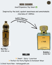 1 MiLLi0N Perfume For Men Non-Alcoholic Fragrance 8ml Roll On Pack ||  Blood Orange, Cinnamon, Leather