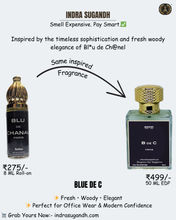 BLUE DE C Perfume For Men Non-Alcoholic Fragrance 8ml Roll On Pack ||  Grapefruit, Incense, Cedar