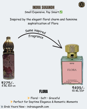 FLORA Perfume For Men Non-Alcoholic Fragrance 8ml Roll On Pack ||  Gardenia, Peony, Citrus