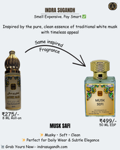 MUSK SAFI Perfume For Men Non-Alcoholic Fragrance 8ml Roll On Pack ||  White Musk, Rose, Amber