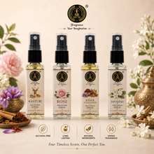 Attar Spray Set 16 x 10ml Perfume Sprays (160ml Total) | 100% Alcohol-Free Attar Perfume | Long-Lasting Natural Fragrance for Pooja, Namaz, Worship & Daily Use