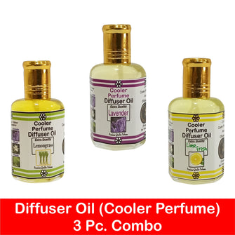 Multipurpose Cooler Perfume & Diffuser Oil Lemongrass Lavender Lime Fresh The 3 L's for Freshness 25ml 3 Pc. Combo Pack
