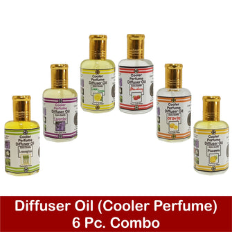 Multipurpose Cooler Perfume & Diffuser Oil Lemongrass, Lavender, Lime Fresh, Strawberry, Orange & Pineapple 25ml 6 Pc. Combo Pack