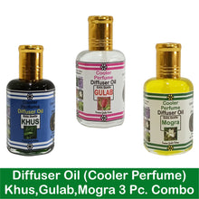 Multipurpose Cooler Perfume & Diffuser Oil Premium Khus Premium Gulab Premium Mogra 25ml Each 3 Pc. Combo Pack