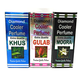 Cooler Perfumes Khus Gulab Mogra 22ml Each 3 Pc. Combo Pack