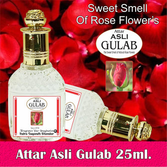 Asli Gulab|Rose 25ml Rollon  Pack