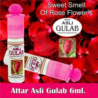Asli Gulab|Rose 6ml Rollon  Pack