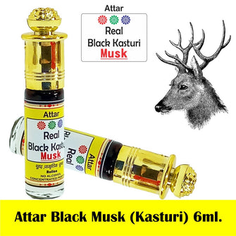 Black Musk|Kasturi 6ml Rollon  Pack