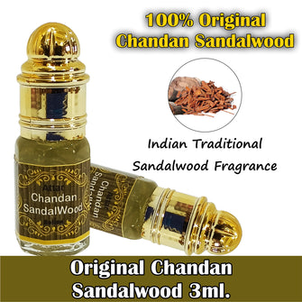 Original Sandalwood|Chandan 3ml Rollon  Pack