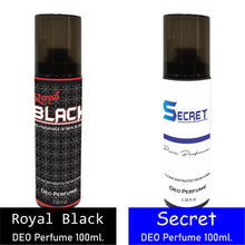 Perfume Spray For Men|Women Royal Black & White Secret 100 ML  2 Piece Combo Pack
