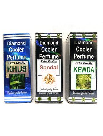 Cooler Perfumes Khus Chandan Kewda 22ml Each 3 Pc. Combo Pack