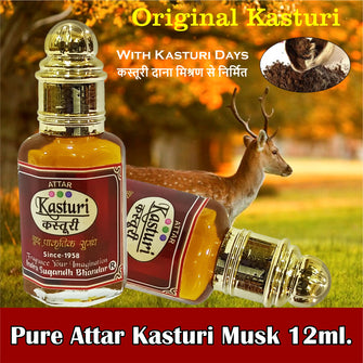 Real Kasturi With Kasturi Days  12ml Rollon  Pack