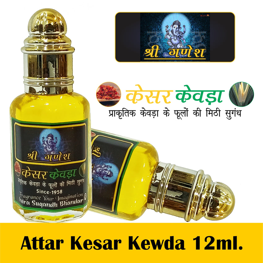 Kesar Kewda 12ml Rollon Pack – Indra Sugandh Bhandar