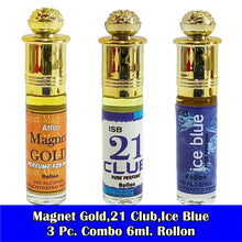 MAGNET GOLD, 21 CLUB & ICE BLUE 6ml Rollon 3 Pc. Combo Pack