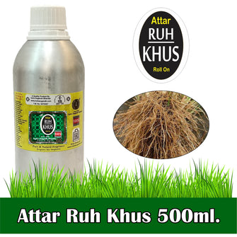 Ruh Khus Aligarh  500ml With Free RollOn  Pack