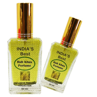 Perfume For Men|Women Ruh-Khus with Green-Khus Crystals 60 ML Spray Pack