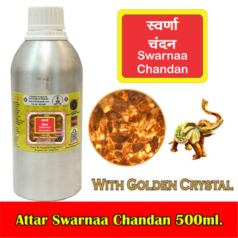 Swarnaa Chandan with Golden Crystals  500ml With Free RollOn  Pack